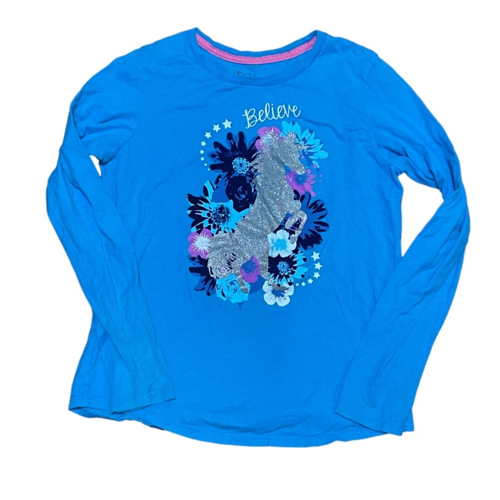 Hanes Girl’s Believe Unicorn Long Sleeve Shirt
